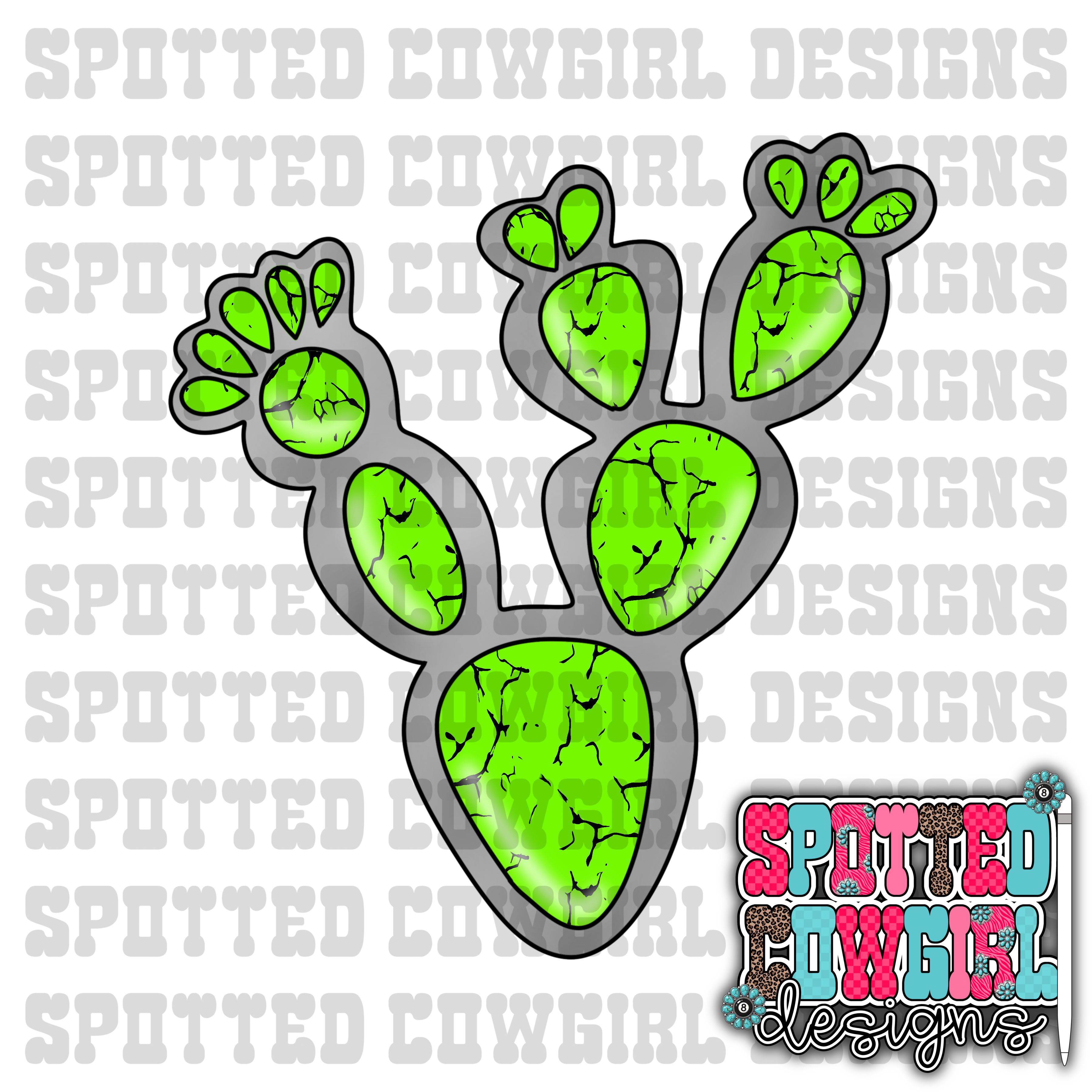 Lime Stone Prickly Pear CLIPART